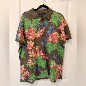 Polo Ralph Lauren Custom Slim Fit Floral Polo Shirt - XL